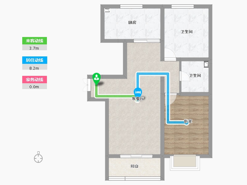 甘肃省-兰州市-中国铁建云公馆-65.41-户型库-动静线