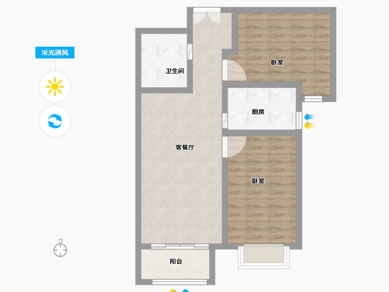 甘肃省-兰州市-扶正太和上城-71.26-户型库-采光通风