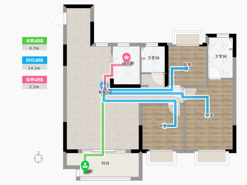 江苏省-常州市-龙控绿地公园道-94.00-户型库-动静线