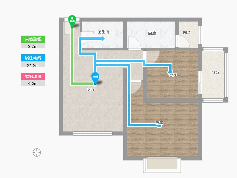 甘肃省-兰州市-美达花苑-74.70-户型库-动静线