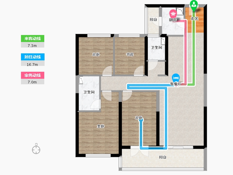 云南省-昆明市-东原璞阅-111.16-户型库-动静线