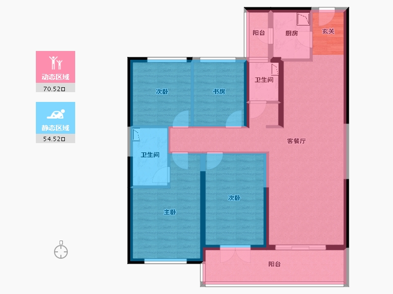 云南省-昆明市-东原璞阅-111.16-户型库-动静分区