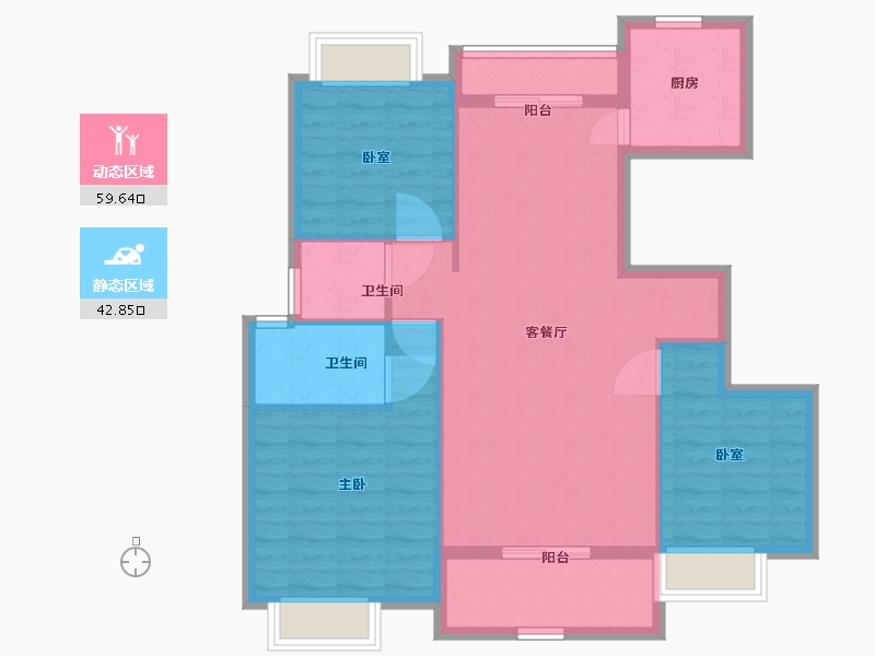 江西省-抚州市-恒瑞金鼎学府-92.48-户型库-动静分区