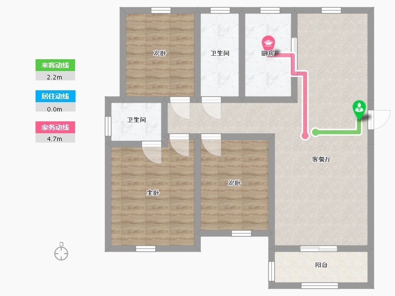 安徽省-宿州市-翰林公馆-91.68-户型库-动静线