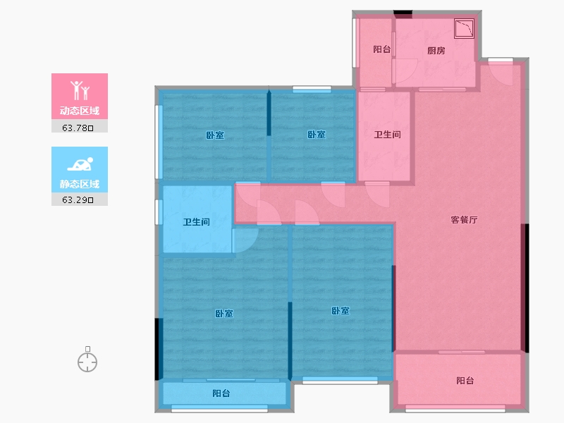 广西壮族自治区-玉林市-永利印象-116.22-户型库-动静分区