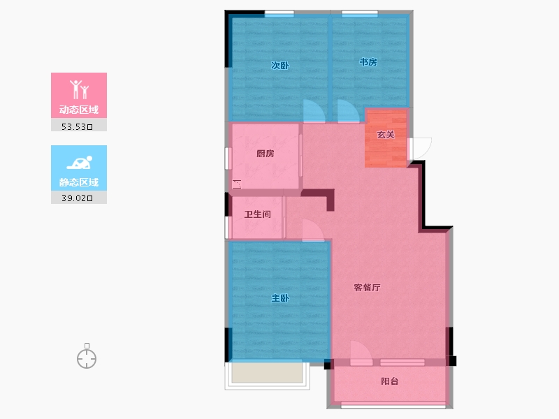 黑龙江省-哈尔滨市-碧桂园•欧洲城-拉菲小镇-83.81-户型库-动静分区