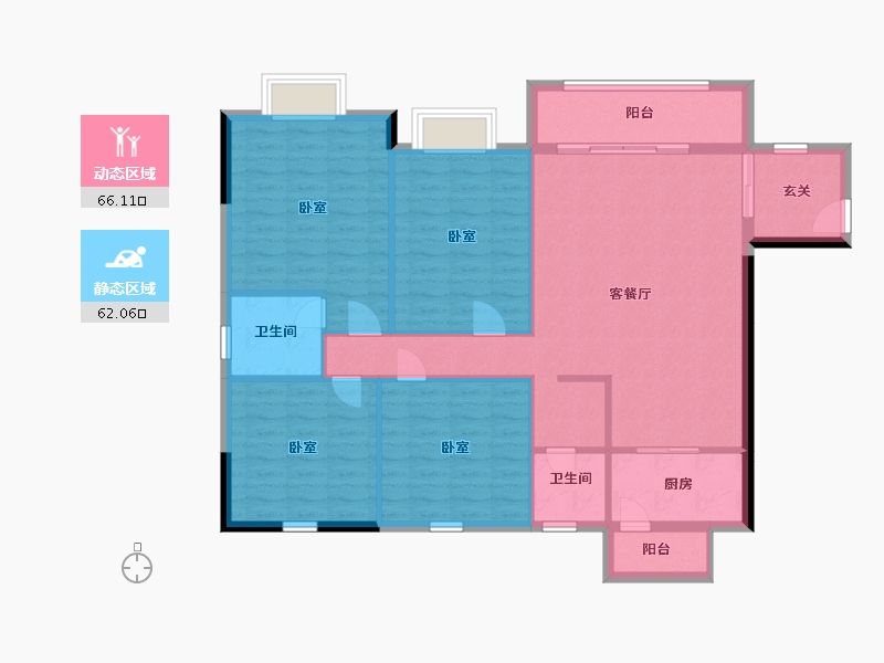 广西壮族自治区-玉林市-御林华府-112.40-户型库-动静分区