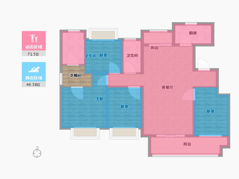 江西省-抚州市-梦湖公馆-109.00-户型库-动静分区