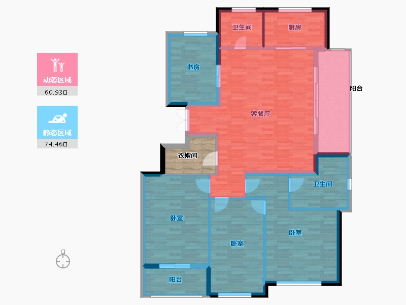 江苏省-常州市-绿城江南里-127.99-户型库-动静分区