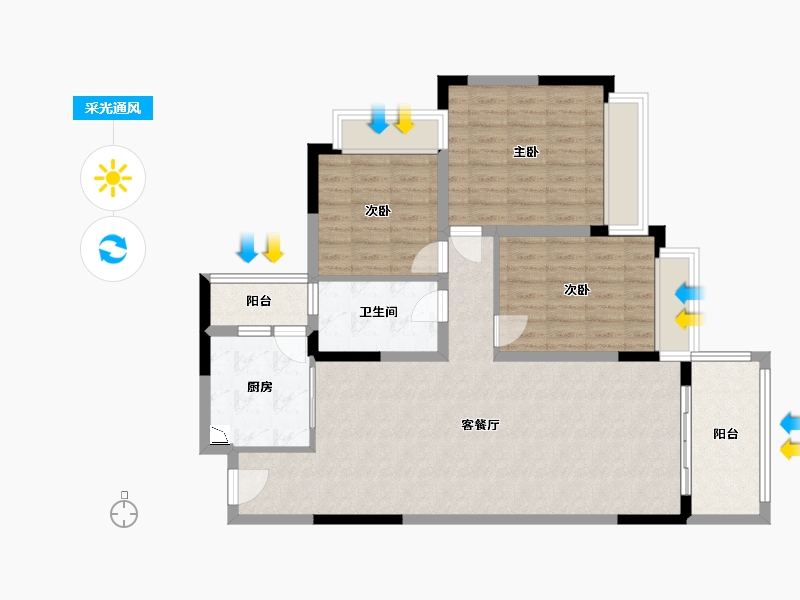 广东省-湛江市-山湖海上城-97.00-户型库-采光通风