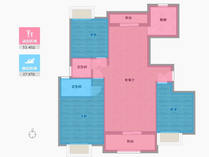 江西省-抚州市-恒瑞金鼎学府-82.02-户型库-动静分区