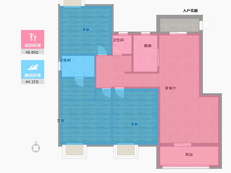 江西省-抚州市-恒瑞金鼎学府-85.99-户型库-动静分区