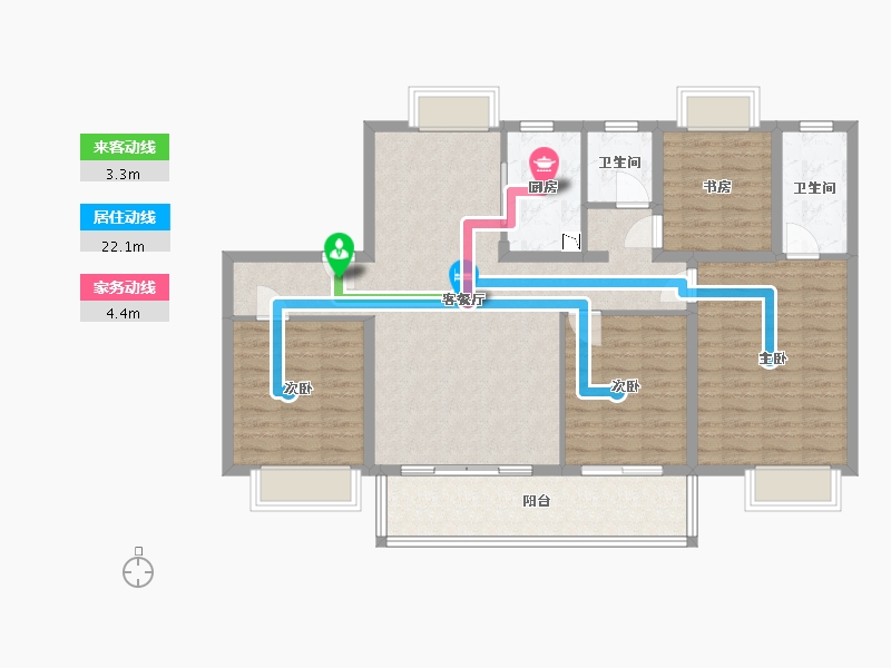 江苏省-盐城市-在水一方华府-112.00-户型库-动静线