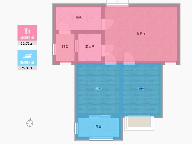 陕西省-西安市-九境城-50.50-户型库-动静分区