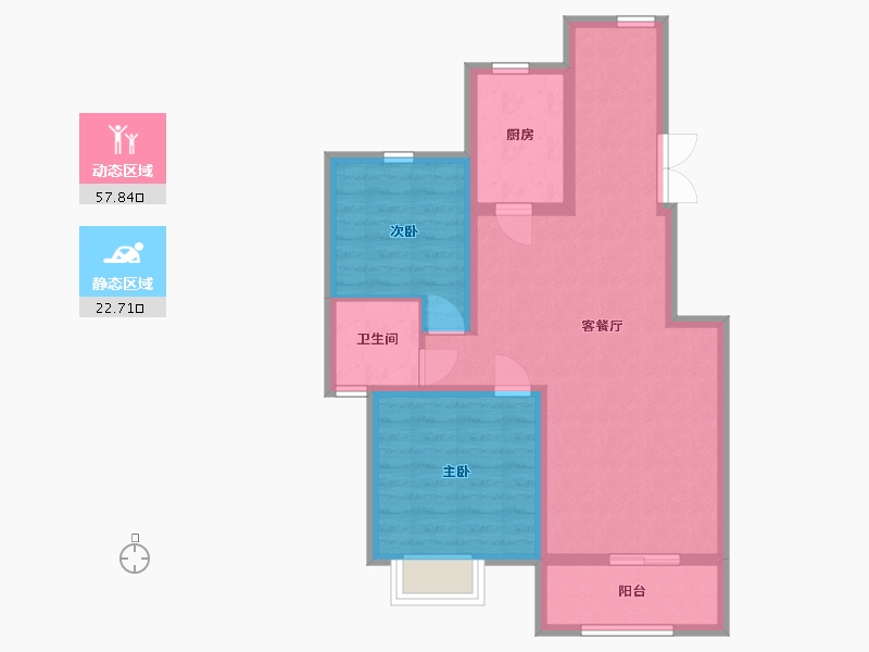 陕西省-西安市-九境城-71.63-户型库-动静分区