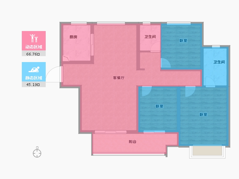 江苏省-徐州市-绿地运河小镇-100.39-户型库-动静分区