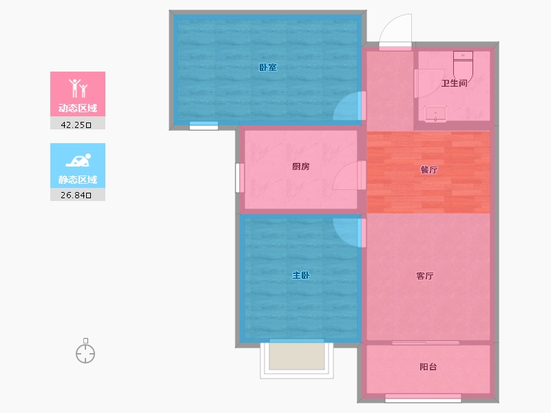 甘肃省-兰州市-津华格林兰-61.22-户型库-动静分区