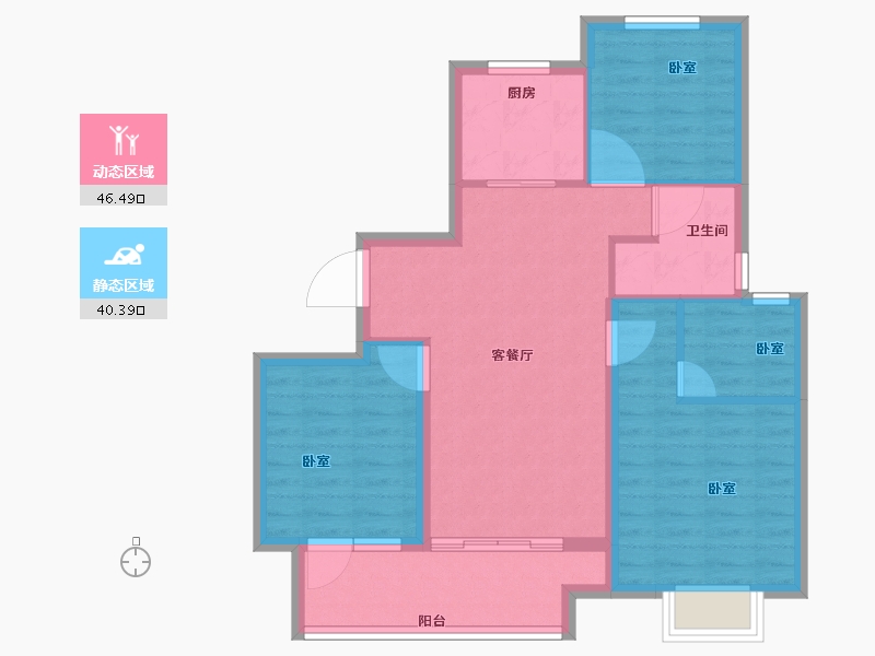 江苏省-徐州市-中南樾府-78.00-户型库-动静分区