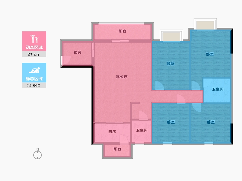 广西壮族自治区-玉林市-御林华府-115.30-户型库-动静分区