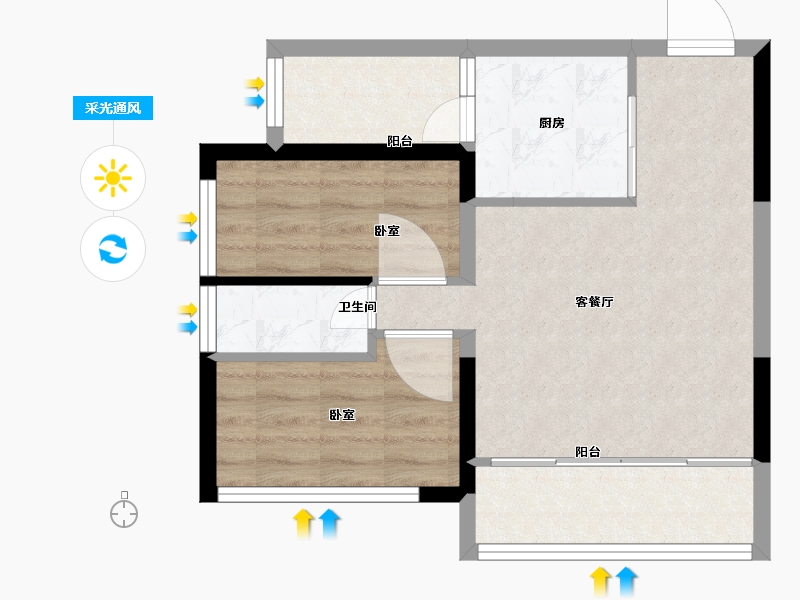 云南省-西双版纳傣族自治州-版纳上河居-53.01-户型库-采光通风