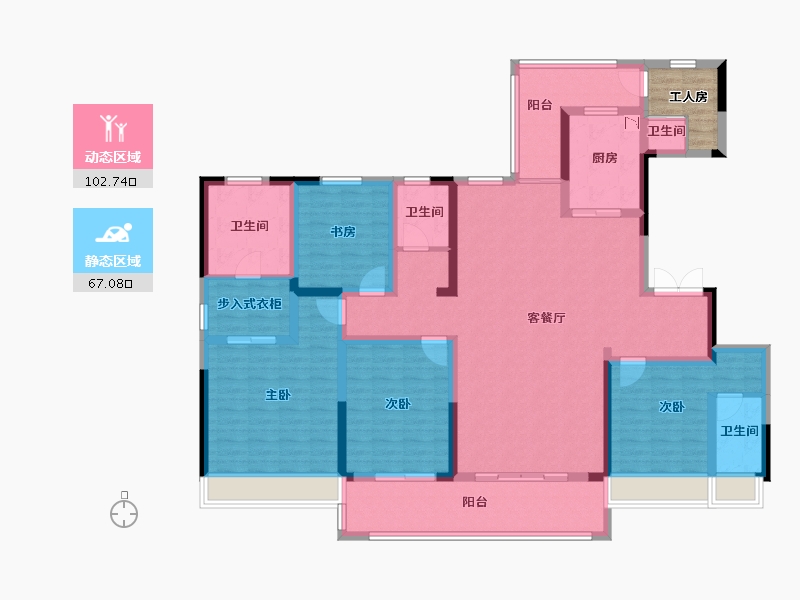 陕西省-榆林市-德通·新时代-155.47-户型库-动静分区