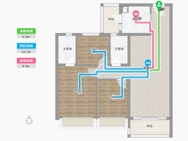 江苏省-南京市-碧桂园凤凰城-86.00-户型库-动静线