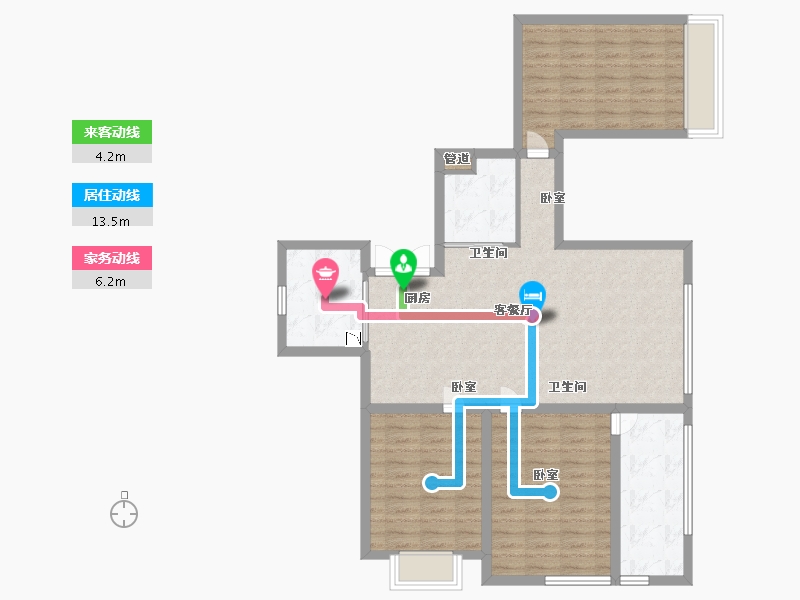 江苏省-苏州市-宝韵铂宫-98.81-户型库-动静线