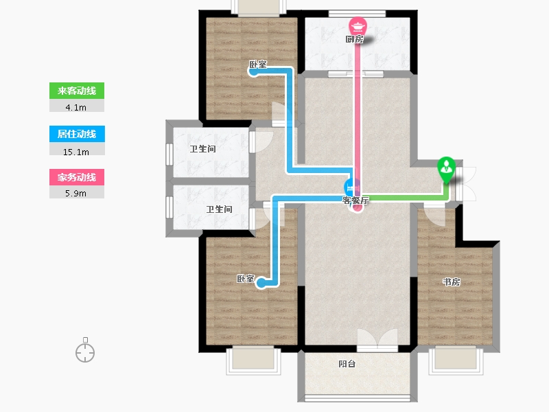 云南省-西双版纳傣族自治州-勐泐傣文化旅游小镇-109.19-户型库-动静线