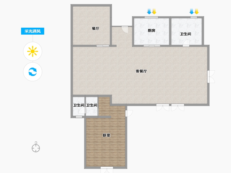 江苏省-常州市-绿城江南里-216.00-户型库-采光通风