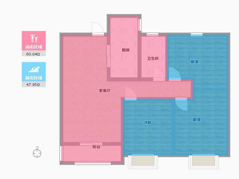 安徽省-宿州市-翰林公馆-96.26-户型库-动静分区