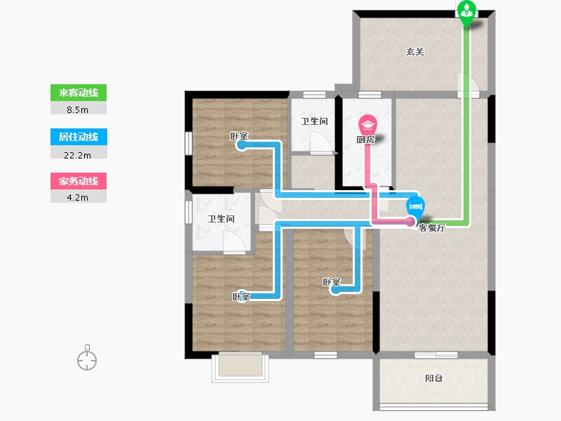 广西壮族自治区-玉林市-裕达壹号城-102.63-户型库-动静线