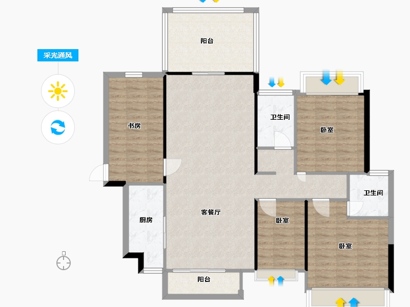 广西壮族自治区-玉林市-永利印象-115.06-户型库-采光通风