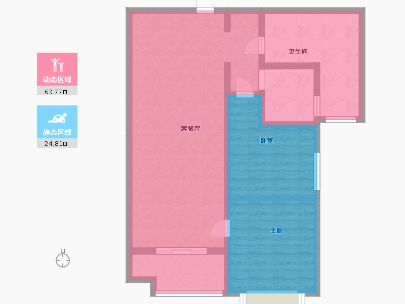 甘肃省-兰州市-恒大绿洲林语郡-78.80-户型库-动静分区