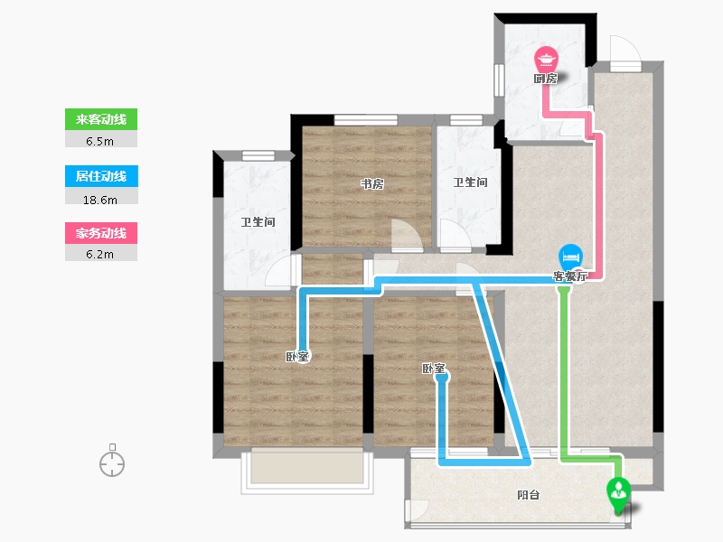 安徽省-宿州市-千禧城-85.00-户型库-动静线