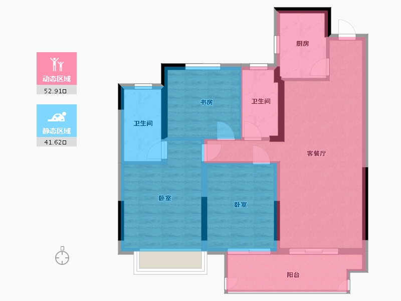 安徽省-宿州市-千禧城-85.00-户型库-动静分区