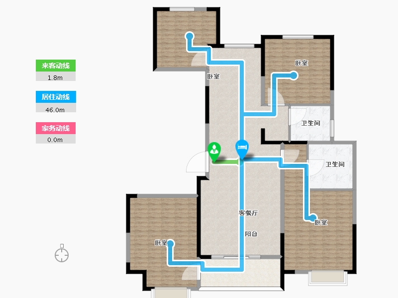 陕西省-西安市-德美·万有引俪-185.16-户型库-动静线