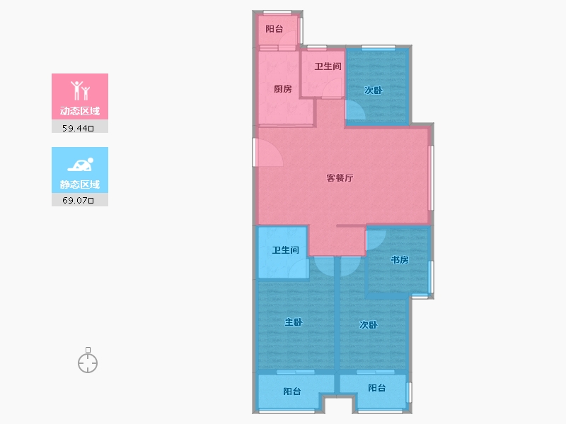 江苏省-徐州市-恒大林溪郡-116.01-户型库-动静分区