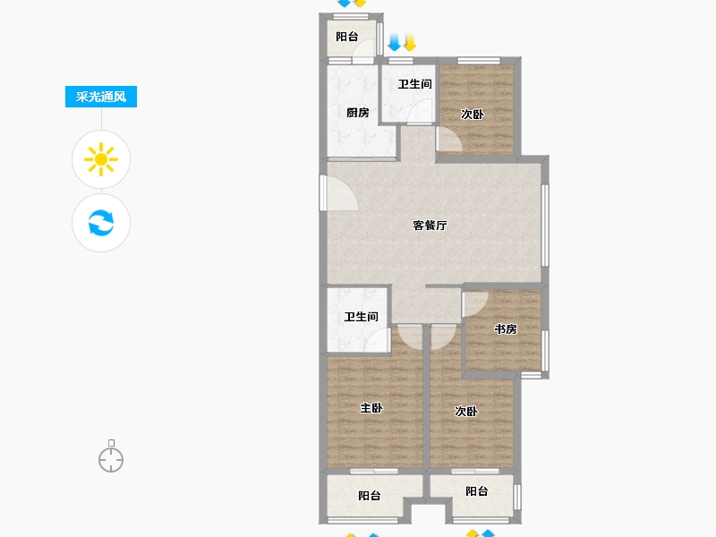 江苏省-徐州市-恒大林溪郡-116.01-户型库-采光通风