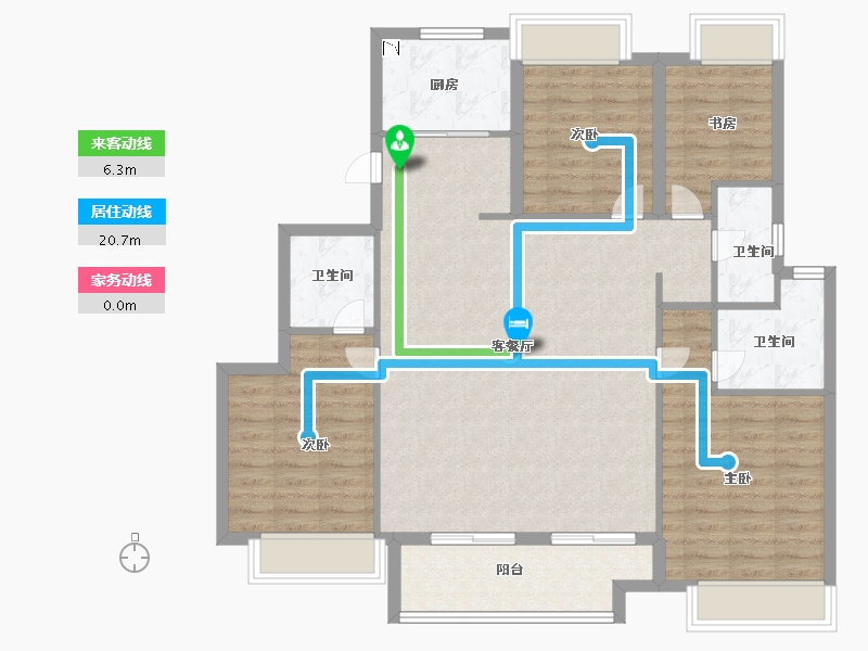 江苏省-徐州市-融创枫丹公馆-113.98-户型库-动静线