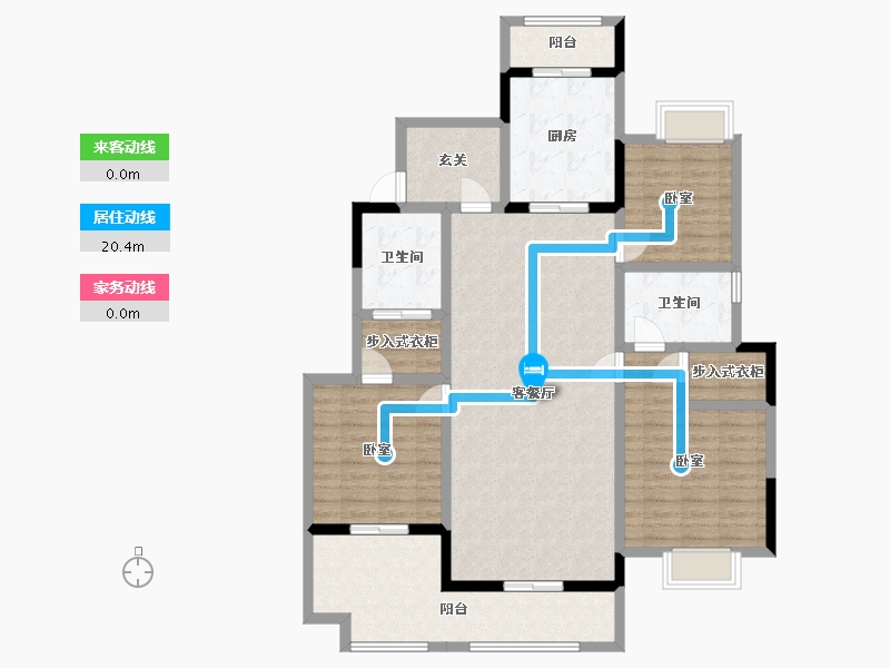 江苏省-苏州市-金科廊桥水岸-123.81-户型库-动静线