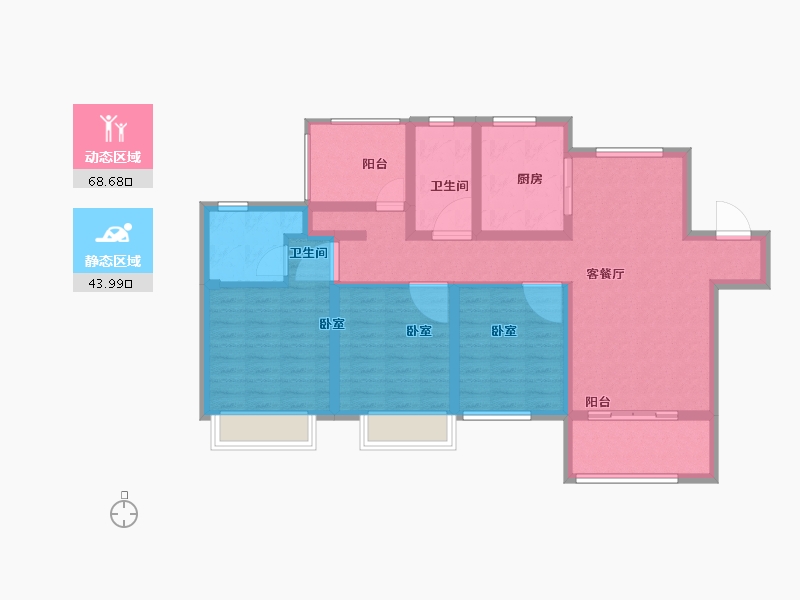 江苏省-无锡市-融创森邻森邻-100.00-户型库-动静分区