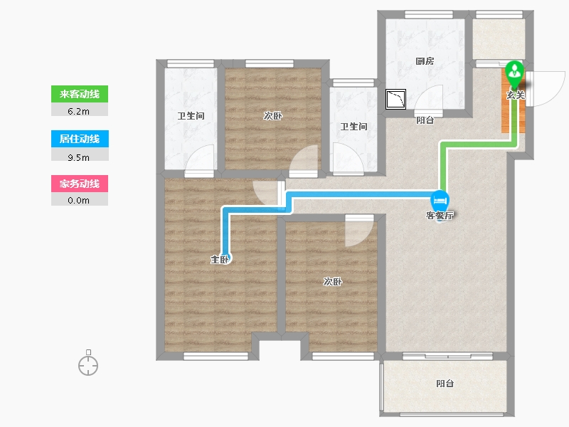 陕西省-西安市-天地源兰樾坊-103.58-户型库-动静线