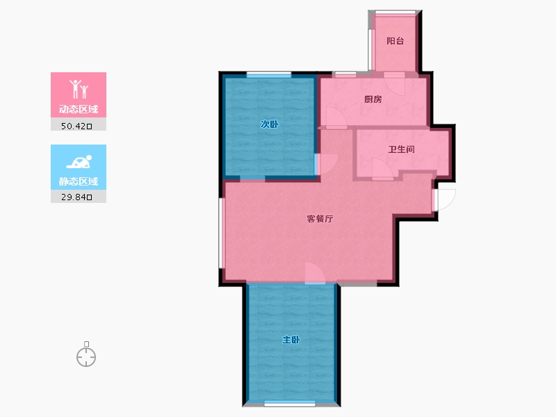 黑龙江省-哈尔滨市-凡尔赛诗城二期-72.00-户型库-动静分区