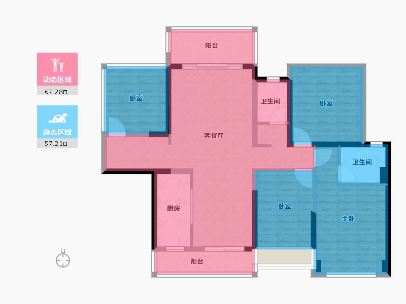 广西壮族自治区-玉林市-云天学府-110.26-户型库-动静分区