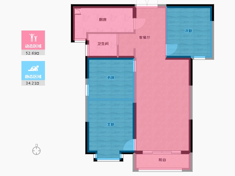 甘肃省-兰州市-温商金豪庭-77.89-户型库-动静分区