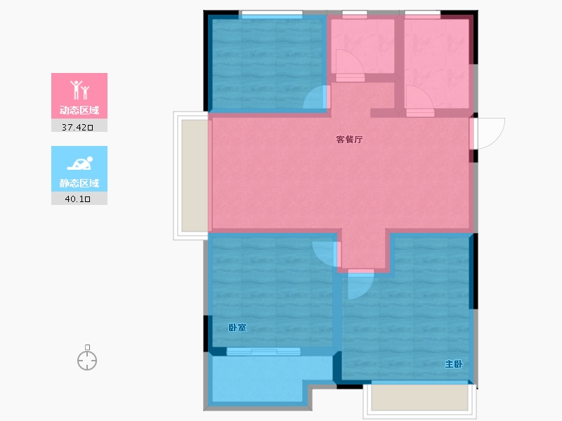 江苏省-苏州市-兴学花苑-67.88-户型库-动静分区