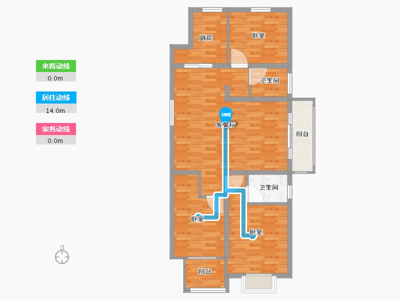 安徽省-宿州市-钟鑫·状元府-90.98-户型库-动静线