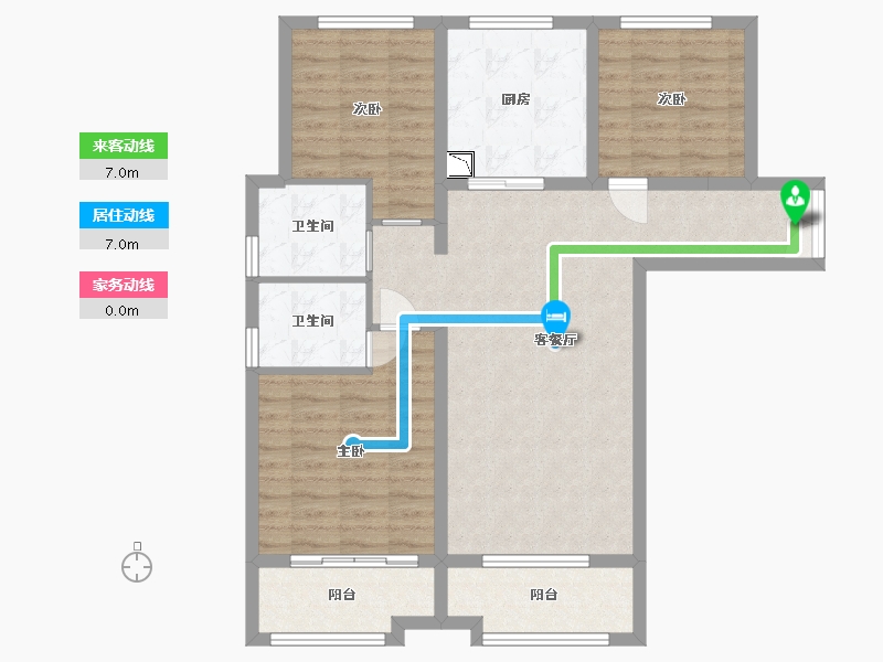 甘肃省-兰州市-兰州金城中心-92.72-户型库-动静线