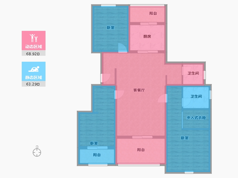 山西省-太原市-怡和天润园-117.96-户型库-动静分区