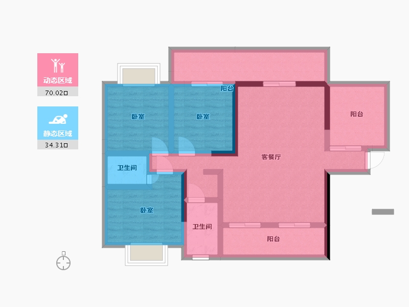 广西壮族自治区-玉林市-兴业阳光新城-91.46-户型库-动静分区